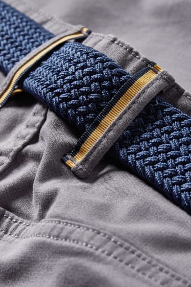 Home - Pantalons amb cinturó - regular fit - LYCRA® - gris