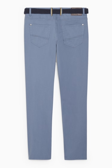 Hommes - Pantalon avec ceinture - regular fit - LYCRA® - bleu