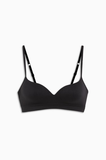 Femmes - Soutien-gorge sans armatures - ampliforme - sans coutures - noir