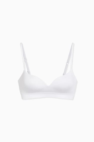 Donna - Reggiseno senza ferretti - imbottito - senza cuciture - bianco