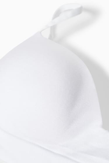 Donna - Reggiseno senza ferretti - imbottito - senza cuciture - bianco