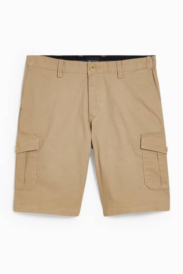 Men - Cargo Bermuda shorts - Flex - beige