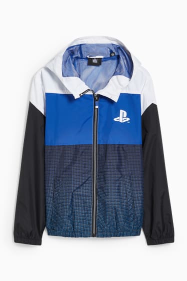 Dzieci - PlayStation - kurtka z kapturem - niebieski