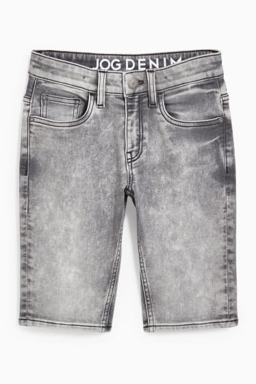 Copii - Pantaloni scurţi de blugi - jog denim - denim-gri deschis