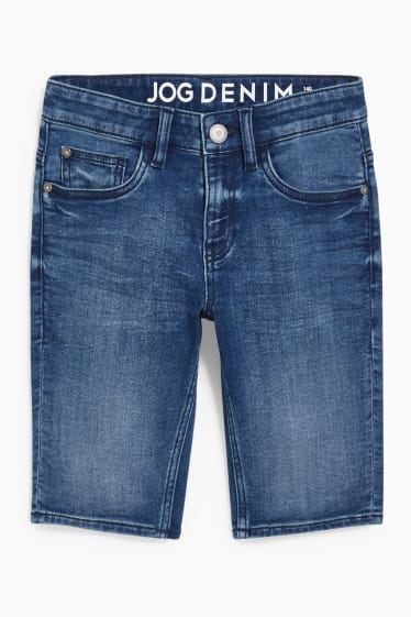 Kinderen - Korte denim broek - jog denim - jeansblauw