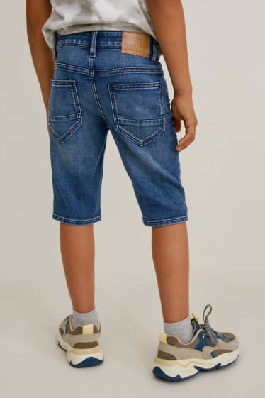 Kinderen - Korte denim broek - jog denim - jeansblauw
