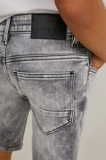 Copii - Pantaloni scurţi de blugi - jog denim - denim-gri deschis