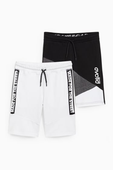 Niños - Pack de 2 - shorts deportivos - negro
