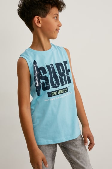 Children - Multipack of 2 - short sleeve T-shirt and top - light turquoise