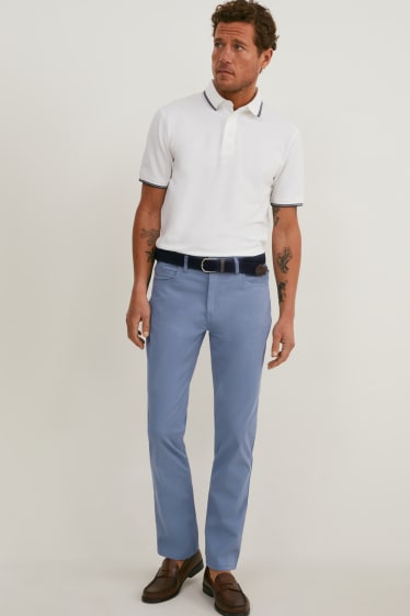 Uomo - Pantaloni con cintura - regular fit - LYCRA® - blu