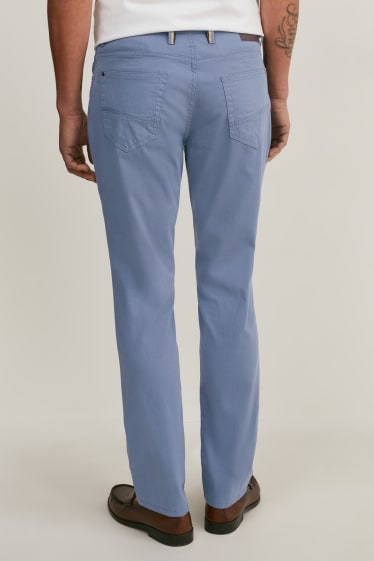 Uomo - Pantaloni con cintura - regular fit - LYCRA® - blu