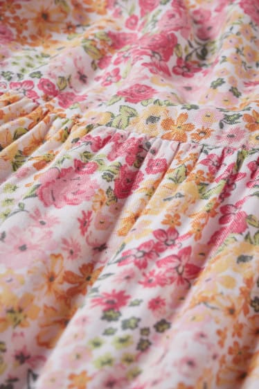 Dona - CLOCKHOUSE - vestit de línia A - flors - rosa