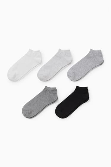 Kinderen: meisjes - Set van 5 paar - sneakersokken - wit