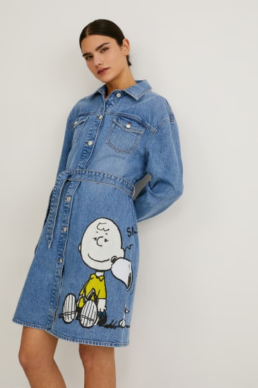 Femmes - Robe en jean - Peanuts - jean bleu clair