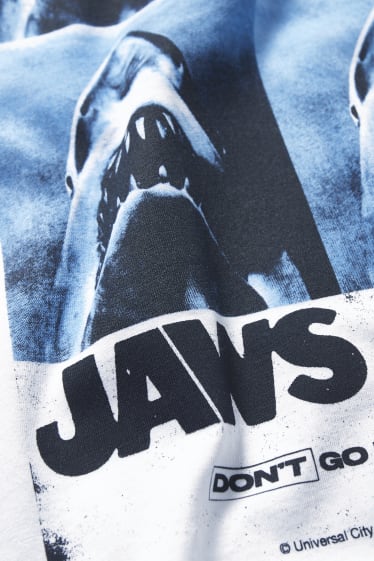 Heren - T-shirt - Jaws - wit