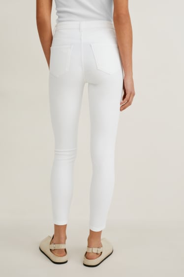 Donna - Skinny jeans - vita alta - LYCRA® - bianco