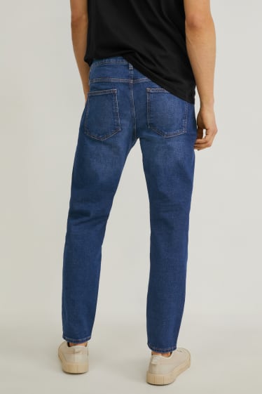 Pánské - Tapered jeans - džíny - tmavomodré