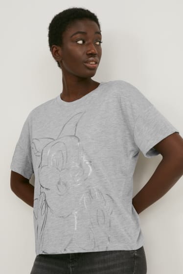 Dames - T-shirt - Disney - licht grijs-mix