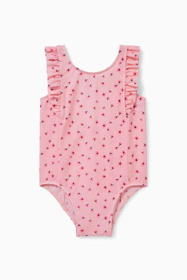 Bebeluși - Costum de baie bebeluși - LYCRA® XTRA LIFE™ - cu flori - roz
