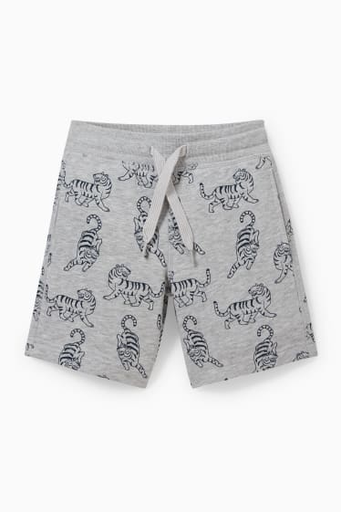 Bambini - Shorts in felpa - grigio chiaro melange