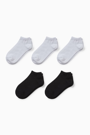 Kinderen: meisjes - Set van 5 paar - sneakersokken - wit