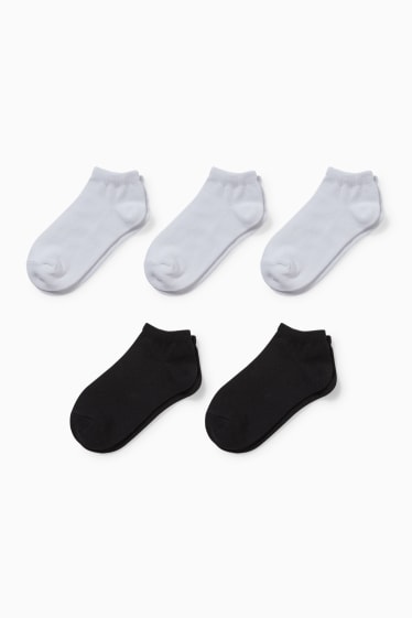 Niños - Pack de 5 - calcetines tobilleros - blanco