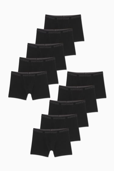 Men - Multipack of 10 - trunks  - LYCRA® - black