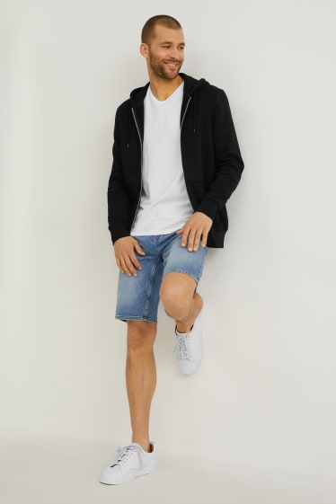 Men - Denim shorts - Flex jog denim - blue denim