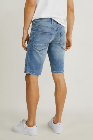 Heren - Korte spijkerbroek - Flex jog denim - jeansblauw