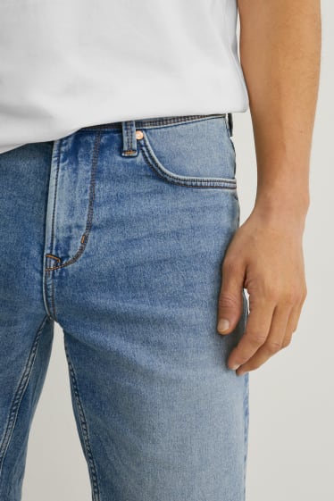 Heren - Korte spijkerbroek - Flex jog denim - jeansblauw