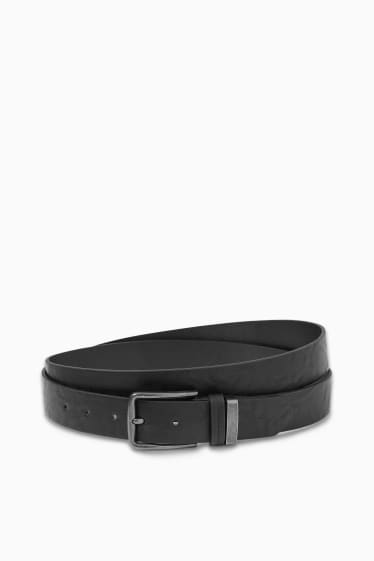 Men - Belt - faux leather - black