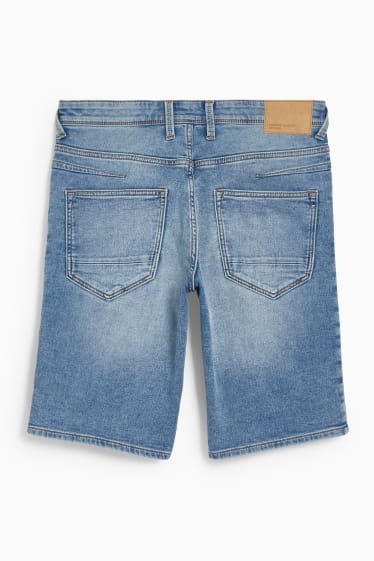 Bărbați - Pantaloni scurți de blugi - Flex jog denim - denim-albastru