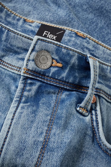 Heren - Korte spijkerbroek - Flex jog denim - jeansblauw