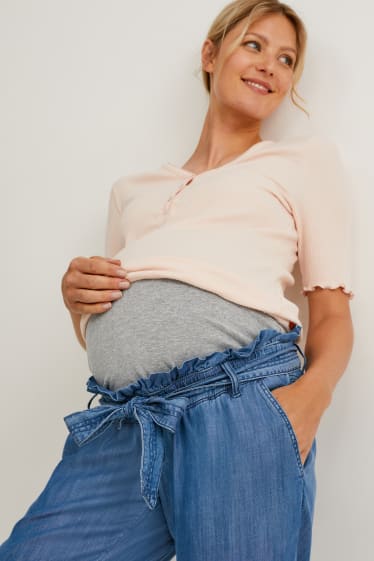 Femei - Pantaloni gravide - Tencel™ - denim-albastru