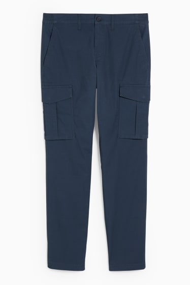 Bărbați - Pantaloni cargo - regular fit - LYCRA® - albastru închis