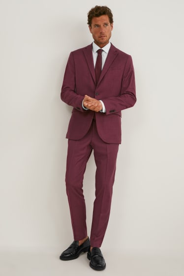 Bărbați - Pantaloni modulari - slim fit - LYCRA® - bordo