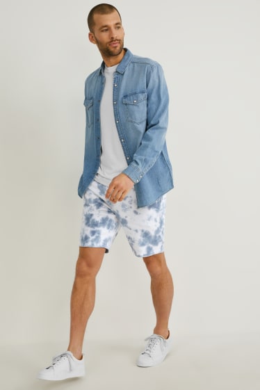 Hommes - Short en molleton - bleu clair