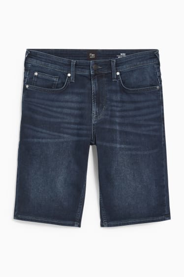 Uomo - Shorts di jeans - Flex jog denim - jeans blu scuro
