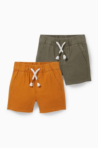 Babies - Multipack of 2 - baby shorts - khaki