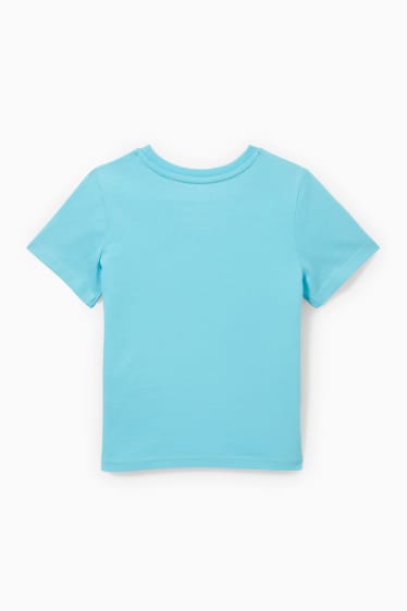 Kinder Jungen - Kurzarmshirt - Glanz-Effekt - türkis