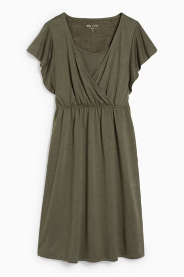 Women - Nursing dress - dark green
