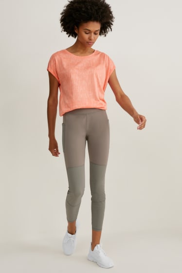 Damen - Funktions-Leggings - 4 Way Stretch - taupe