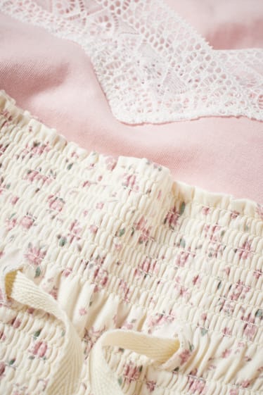 Mujer - Pijama corto para amamantar - rosa