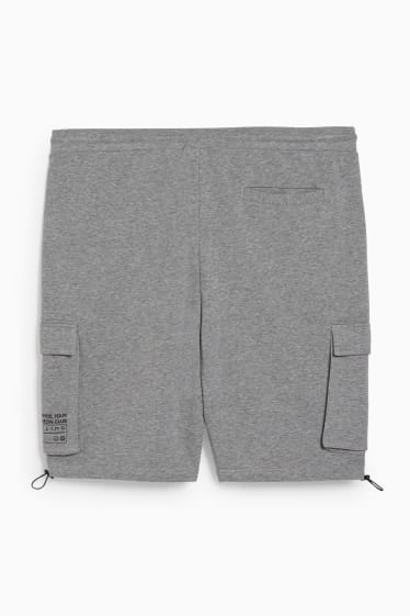 Uomo - CLOCKHOUSE - shorts cargo felpati - grigio melange