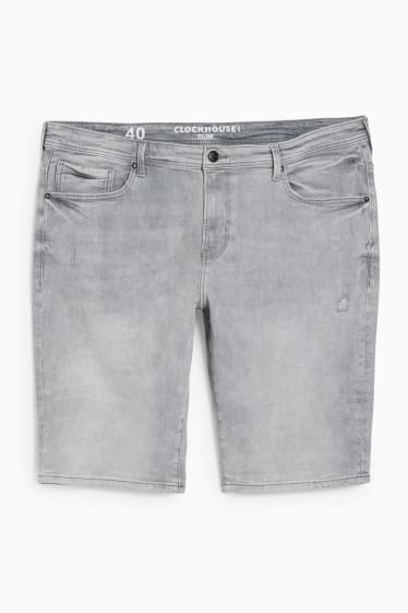 Uomo - CLOCKHOUSE - bermuda di jeans - LYCRA® - jeans grigio chiaro