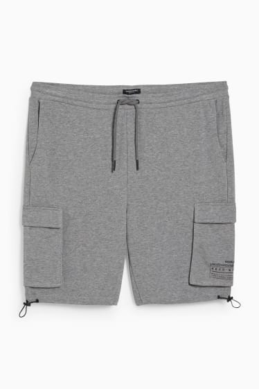 Uomo - CLOCKHOUSE - shorts cargo felpati - grigio melange