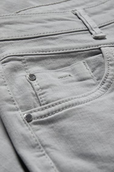 Dámské - Kalhoty - slim fit - světle šedá