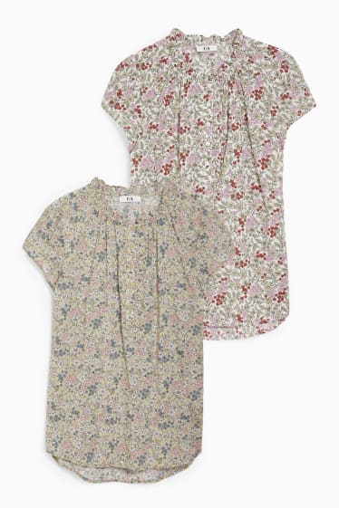 Women - Multipack of 2 - blouse - floral - multicoloured