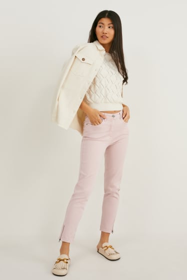 Donna - Pantaloni - slim fit - rosa