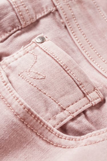 Dámské - Kalhoty - slim fit - růžová